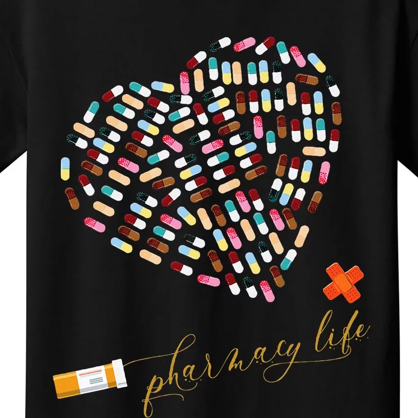 Pharmacy Life Pharmacist Heart Happy Valentine's Day Outfits Kids T-Shirt