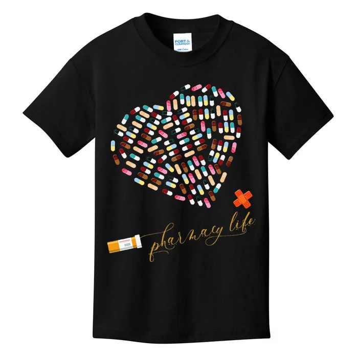 Pharmacy Life Pharmacist Heart Happy Valentine's Day Outfits Kids T-Shirt