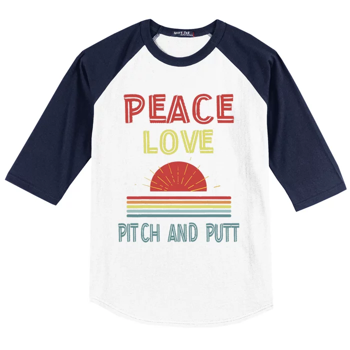 Piece Love Pitch And Putt Funny Baseball Sleeve Shirt