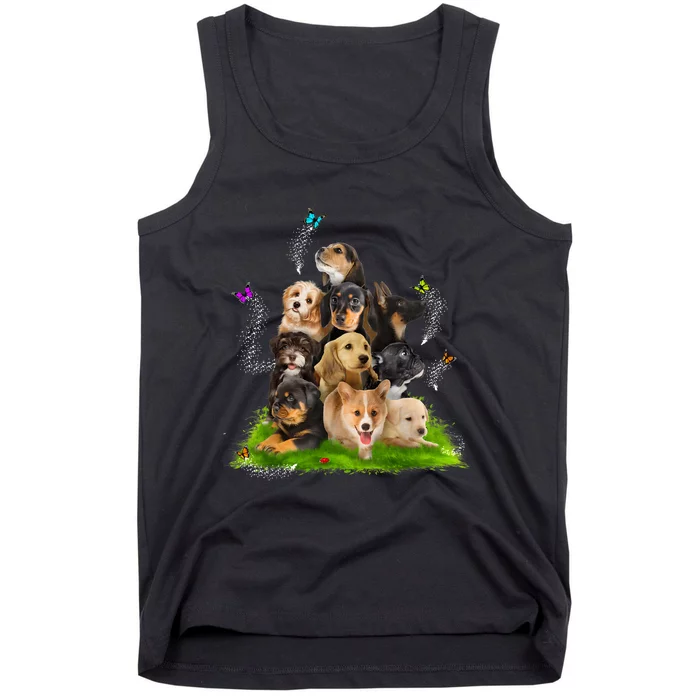 Puppy Lover Puppy Pile Cute Puppy Dog Lover Dog Tank Top