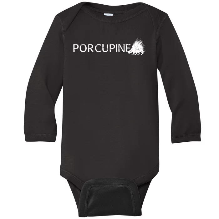 Porcupine Logo Baby Long Sleeve Bodysuit