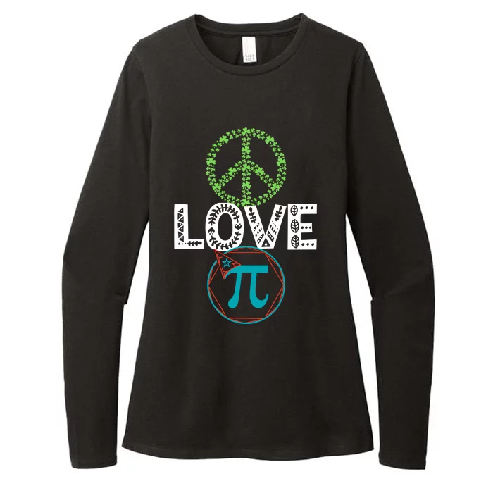 Peace Love Pi Day Outfit Shamrock Lucky And Gift Womens CVC Long Sleeve Shirt