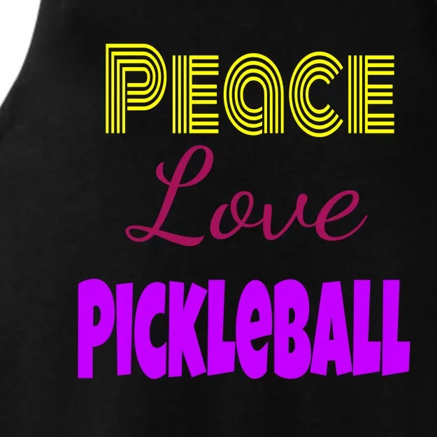 Peace Love Pickleball Ladies Tri-Blend Wicking Tank