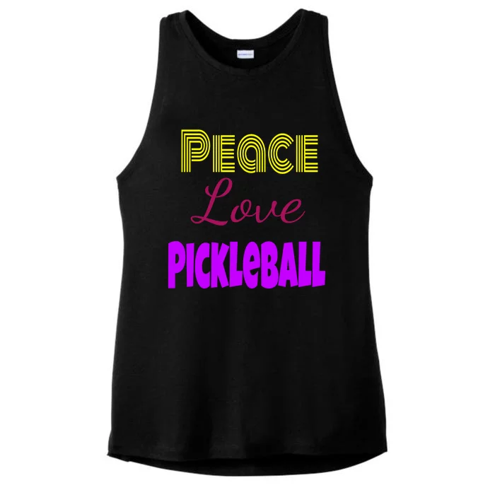 Peace Love Pickleball Ladies Tri-Blend Wicking Tank