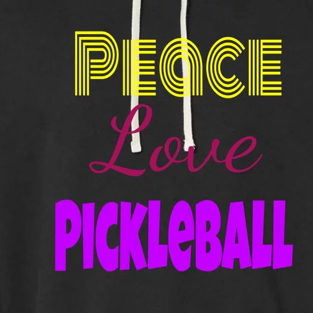 Peace Love Pickleball Garment-Dyed Fleece Hoodie