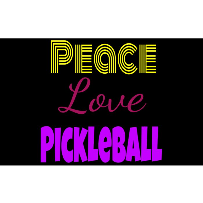 Peace Love Pickleball Bumper Sticker