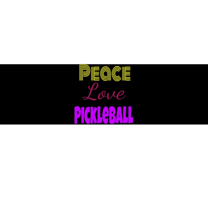 Peace Love Pickleball Bumper Sticker