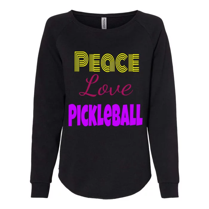 Peace Love Pickleball Womens California Wash Sweatshirt