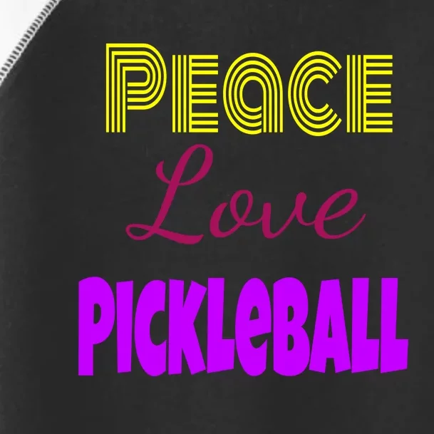 Peace Love Pickleball Toddler Fine Jersey T-Shirt