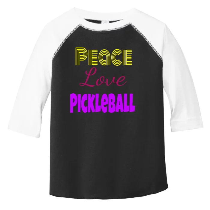 Peace Love Pickleball Toddler Fine Jersey T-Shirt