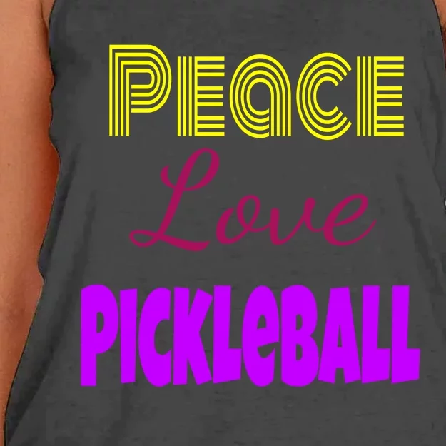 Peace Love Pickleball Women's Knotted Racerback Tank