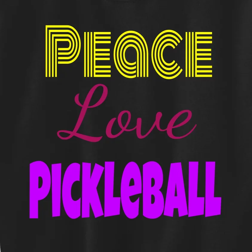 Peace Love Pickleball Kids Sweatshirt