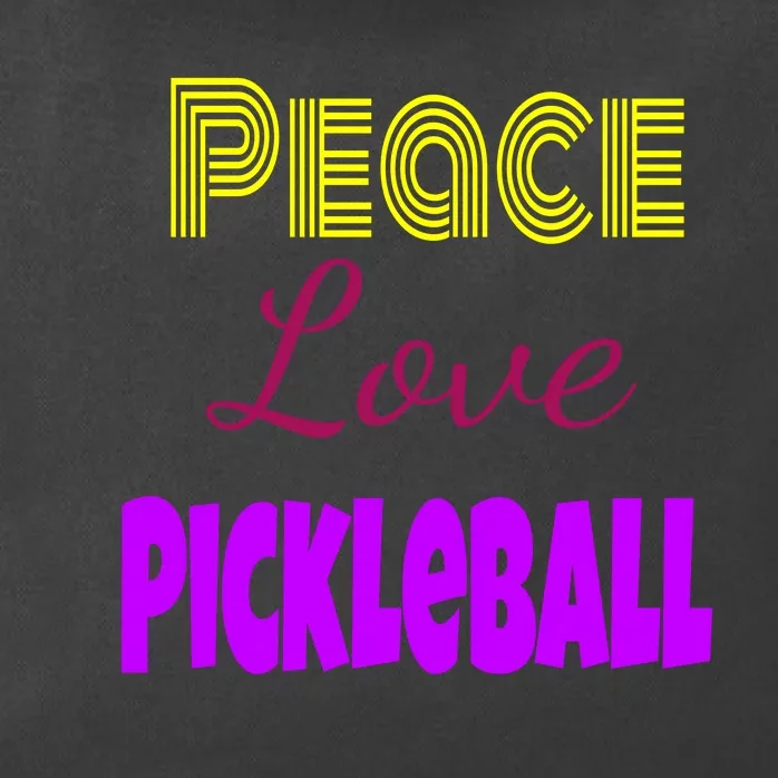 Peace Love Pickleball Zip Tote Bag