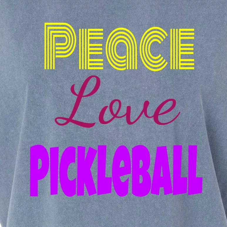 Peace Love Pickleball Garment-Dyed Women's Muscle Tee