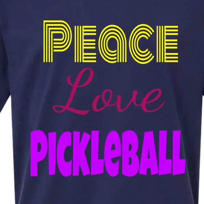 Peace Love Pickleball Sueded Cloud Jersey T-Shirt