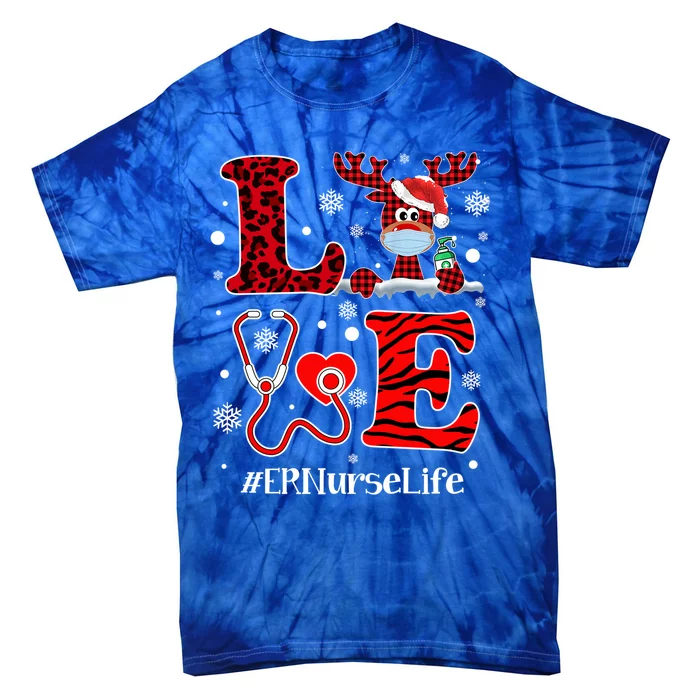 Ph Love Plaid Leopard Christmas Er Nurse Reindeer Great Gift Tie-Dye T-Shirt