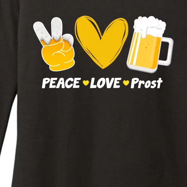 Peace Love Prost Beer Oktoberfest Womens CVC Long Sleeve Shirt