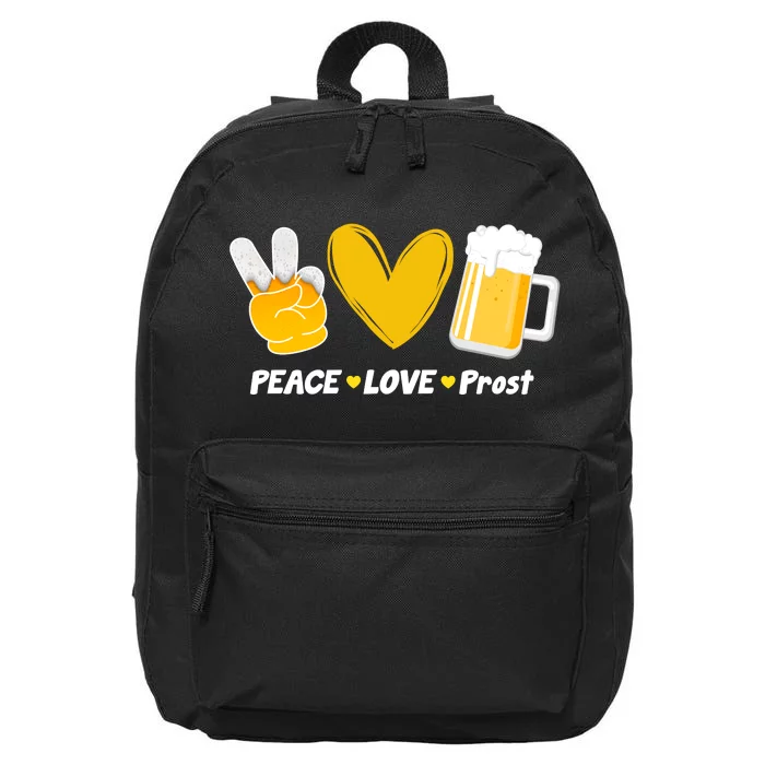 Peace Love Prost Beer Oktoberfest 16 in Basic Backpack