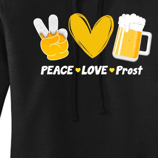 Peace Love Prost Beer Oktoberfest Women's Pullover Hoodie