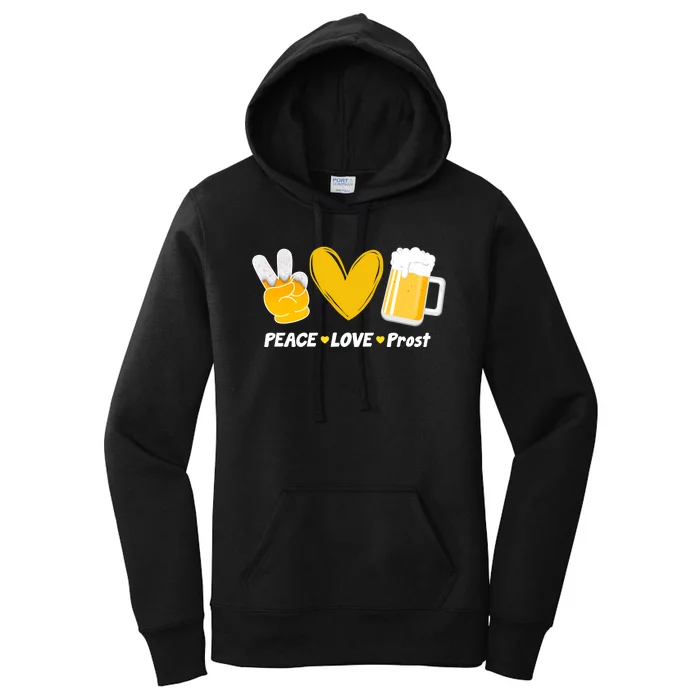 Peace Love Prost Beer Oktoberfest Women's Pullover Hoodie