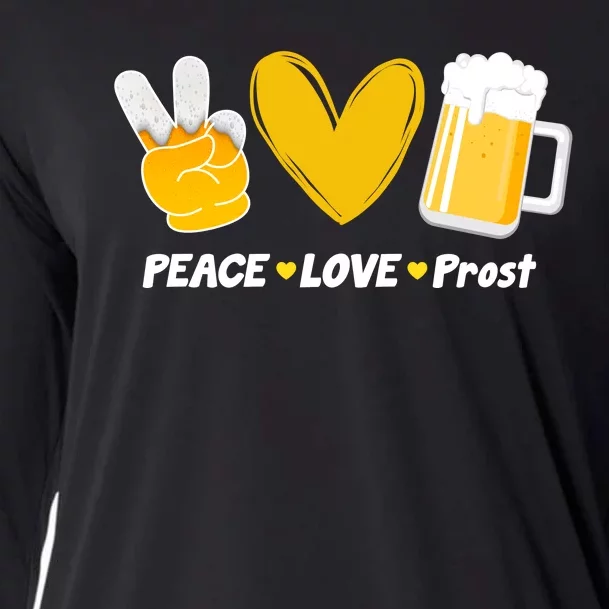 Peace Love Prost Beer Oktoberfest Cooling Performance Long Sleeve Crew