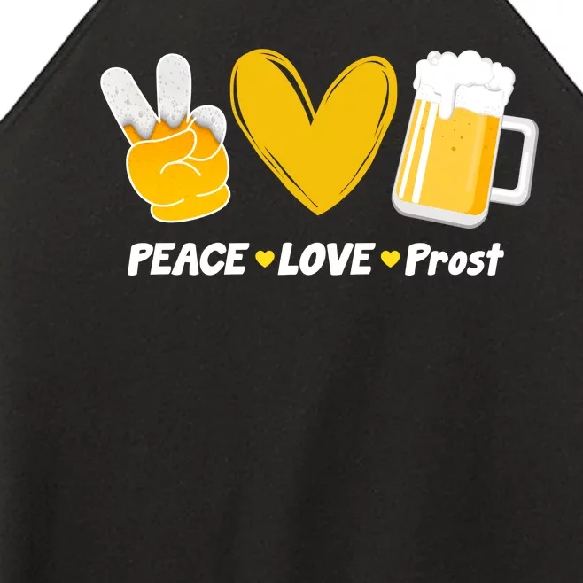 Peace Love Prost Beer Oktoberfest Women’s Perfect Tri Rocker Tank