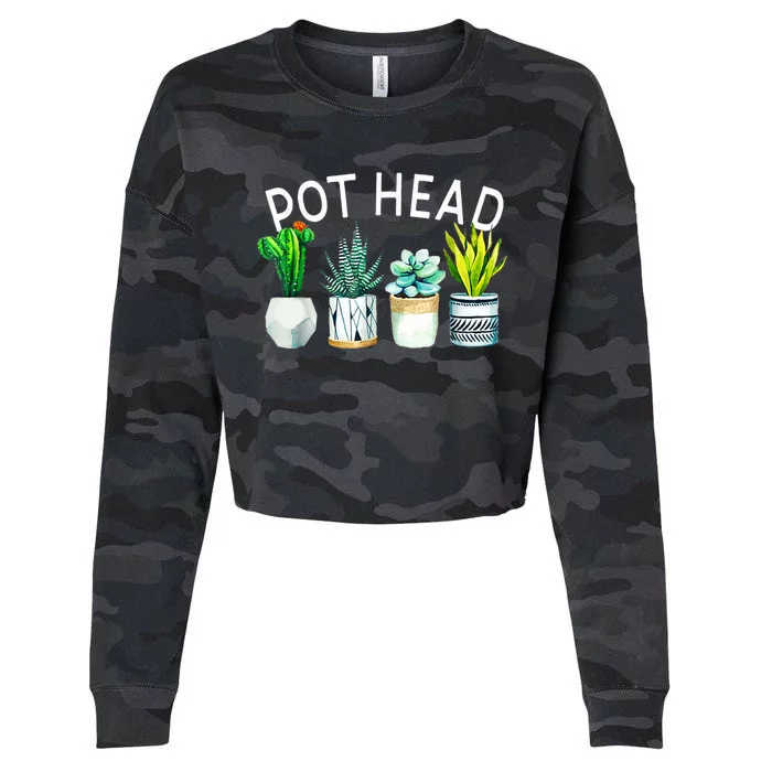 Pothead Love Plant Gardener Pothead Succulent Cropped Pullover Crew