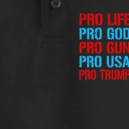 Pro Life Pro God Pro Gun Pro Usa Pro Trump Donald Trump Dry Zone Grid Performance Polo