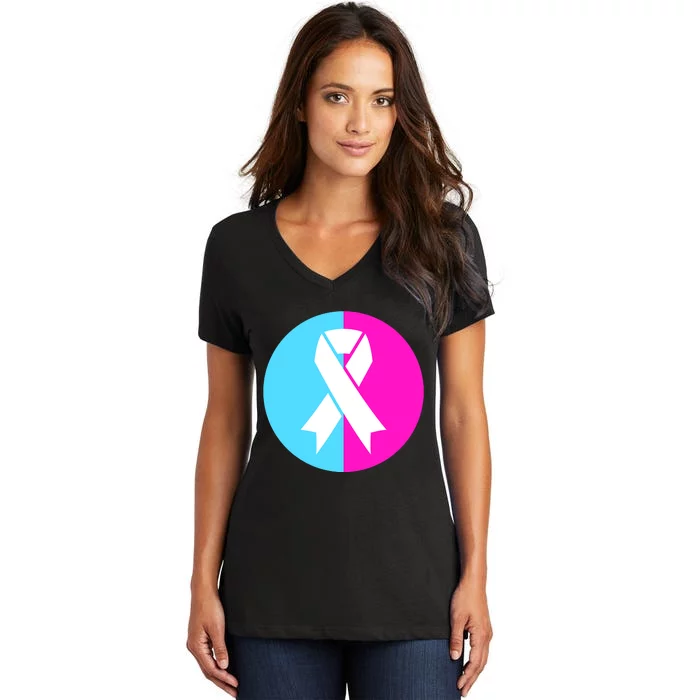 Pro Life Pregnancy Infant Loss Awareness Protect Life Anti Abortion Women's V-Neck T-Shirt