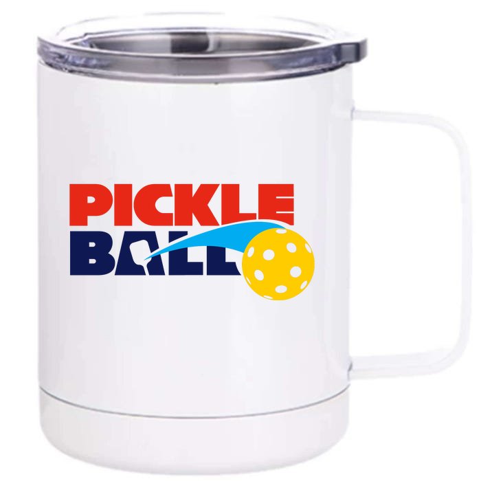 Pickleball League Front & Back 12oz Stainless Steel Tumbler Cup