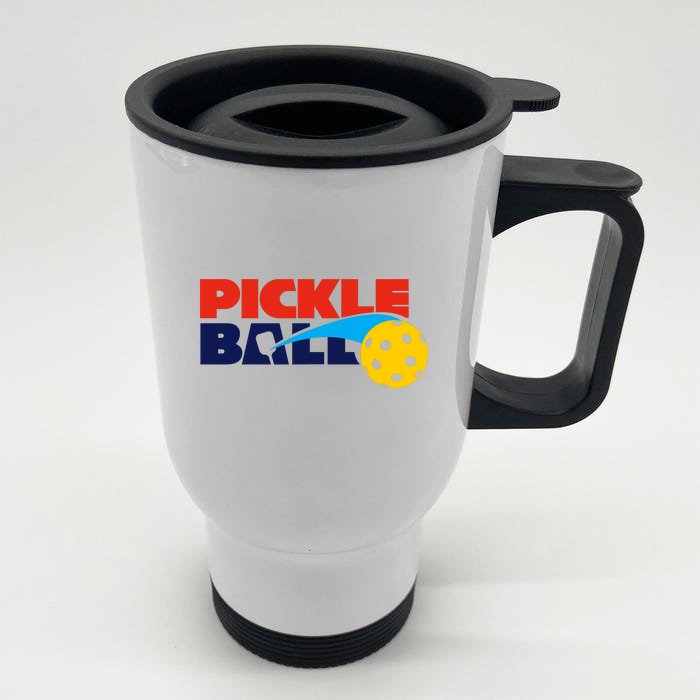 Pickleball League Front & Back Stainless Steel Travel Mug