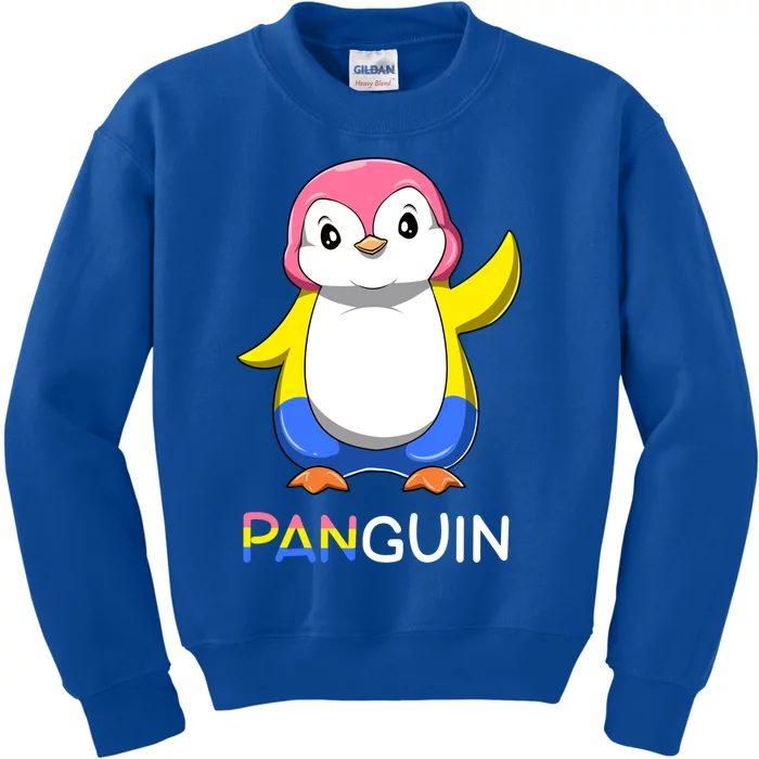 Pansexual Lgbtq Penguin A Colorful Pansexual Animal Gift Kids Sweatshirt