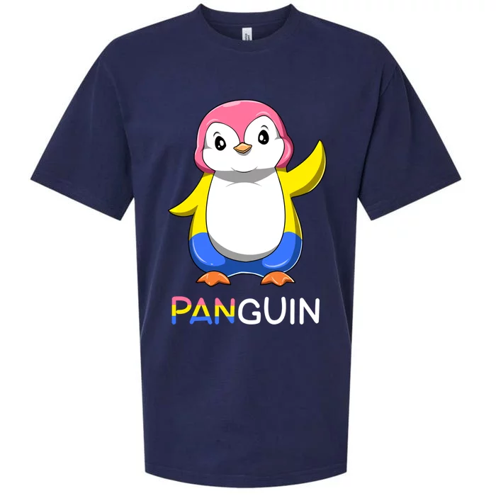 Pansexual Lgbtq Penguin A Colorful Pansexual Animal Gift Sueded Cloud Jersey T-Shirt