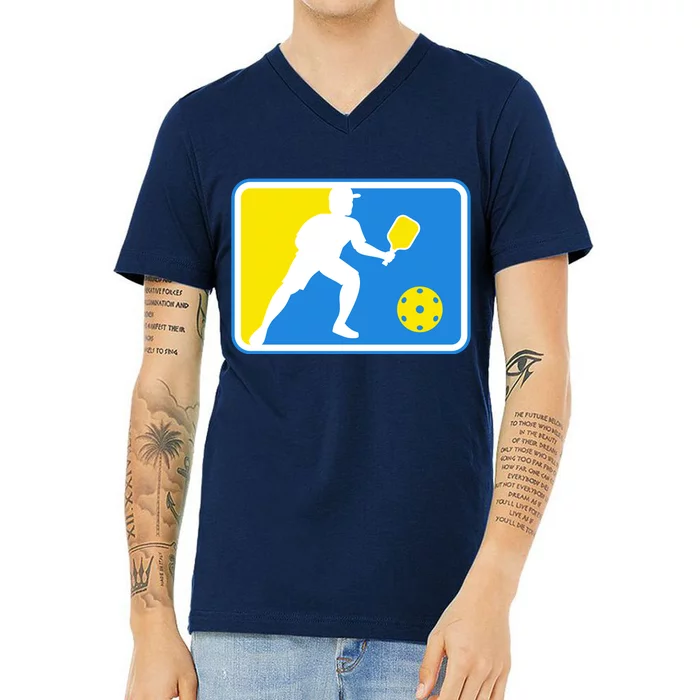 Pickleball Logo V-Neck T-Shirt