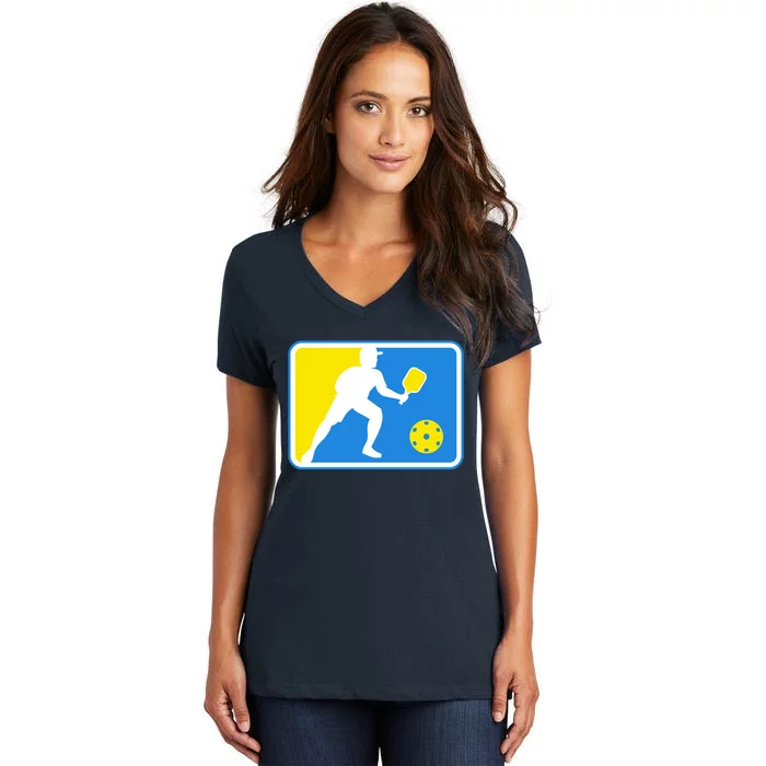 Pickleball Logo Women's V-Neck T-Shirt