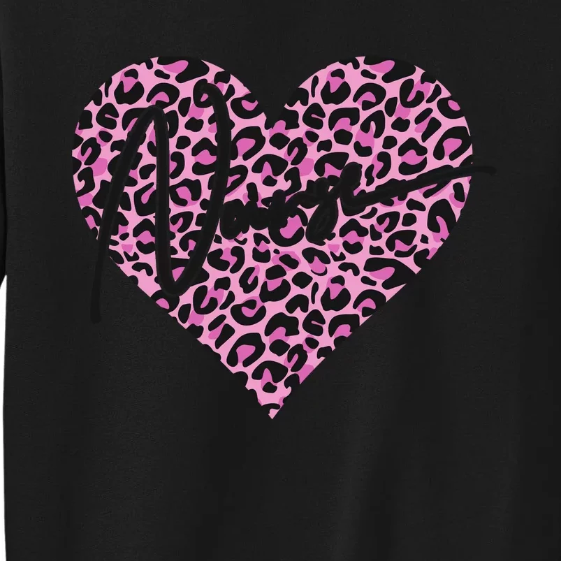 Pink Leopard Print Love Heart Nurse Tall Sweatshirt