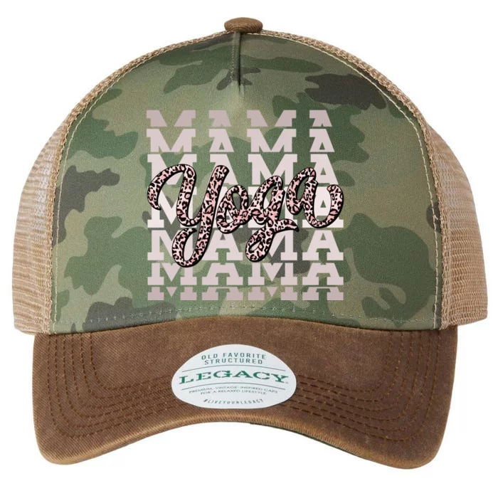 Pink Leopard Print Yoga Mama Legacy Tie Dye Trucker Hat