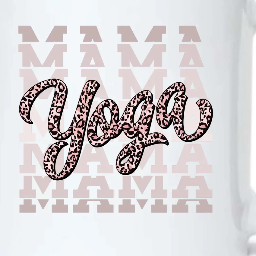 Pink Leopard Print Yoga Mama Black Color Changing Mug