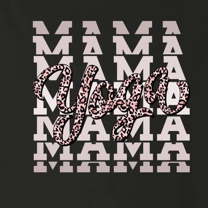 Pink Leopard Print Yoga Mama Toddler Long Sleeve Shirt