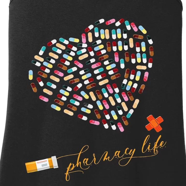 Pharmacy Life Pharmacist Heart Happy Valentine's Day Ladies Essential Tank