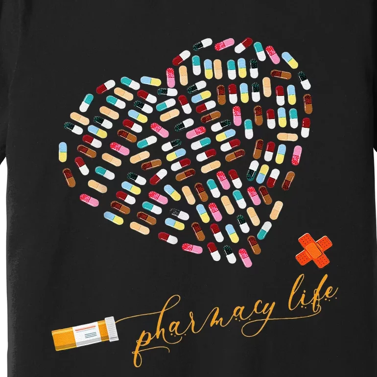 Pharmacy Life Pharmacist Heart Happy Valentine's Day Premium T-Shirt