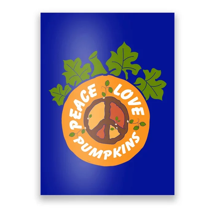 Peace Love Pumpkins Halloween Costume Gift Poster