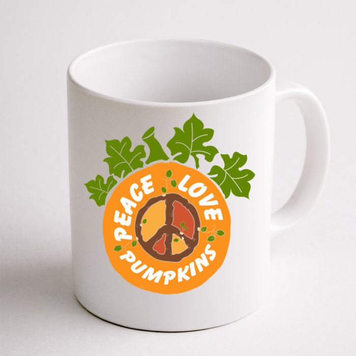 Peace Love Pumpkins Halloween Costume Gift Front & Back Coffee Mug