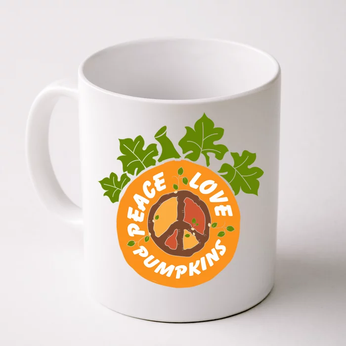 Peace Love Pumpkins Halloween Costume Gift Front & Back Coffee Mug