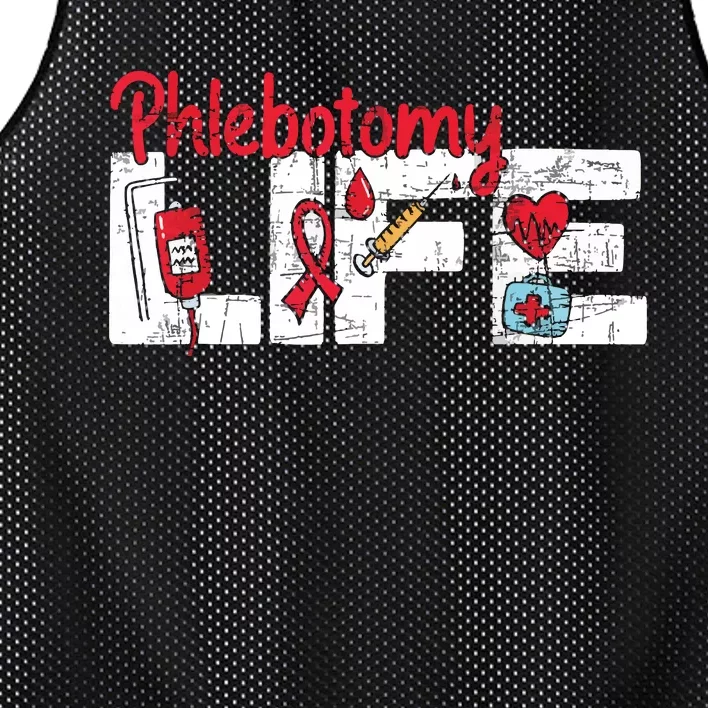 Phlebotomy Life Phlebotomist Medical Healthcare Worker Mesh Reversible Basketball Jersey Tank