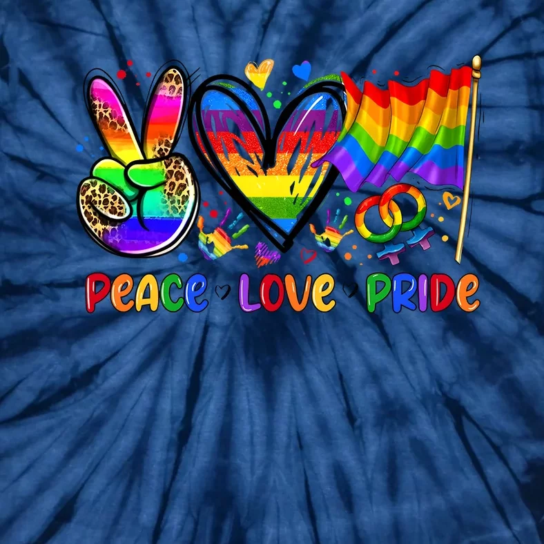 Peace Love Pride Lgbt Pride Month Tie-Dye T-Shirt