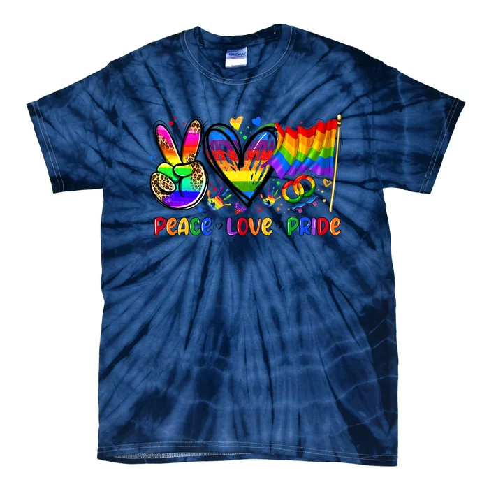 Peace Love Pride Lgbt Pride Month Tie-Dye T-Shirt