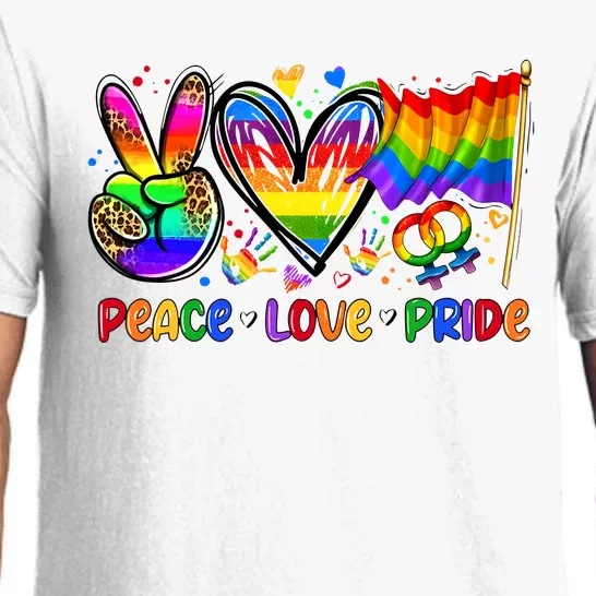 Peace Love Pride Lgbt Pride Month Pajama Set