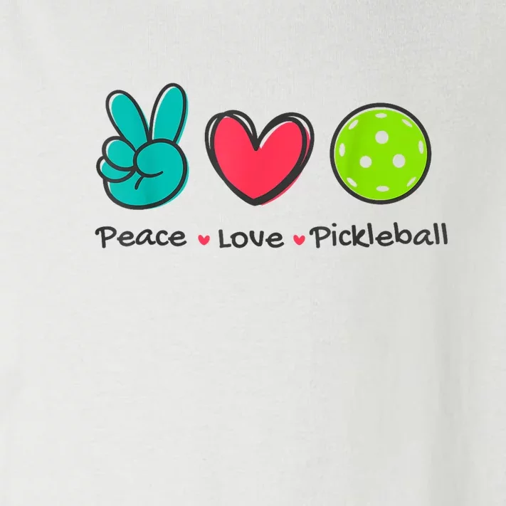 Peace Love Pickleball Court Play Loves Funny Pickleball Gift Toddler Long Sleeve Shirt