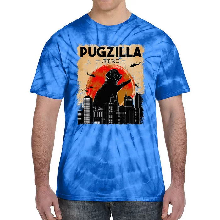 Pug Lover, Pugzilla, Funny Pug, Funny Dog, Pug Art, Pug Tie-Dye T-Shirt